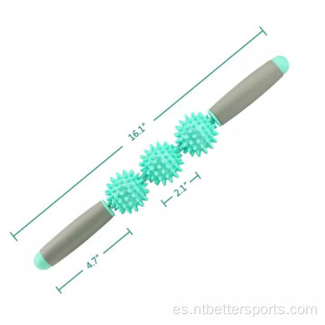 Punto de gatillo Sport Spiky Ball Massage Roller Stick